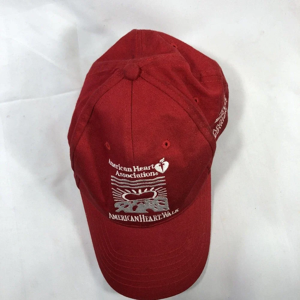 American Heart Association Heart Walk Hat Cap Snapback Red Fighting Back OSFM